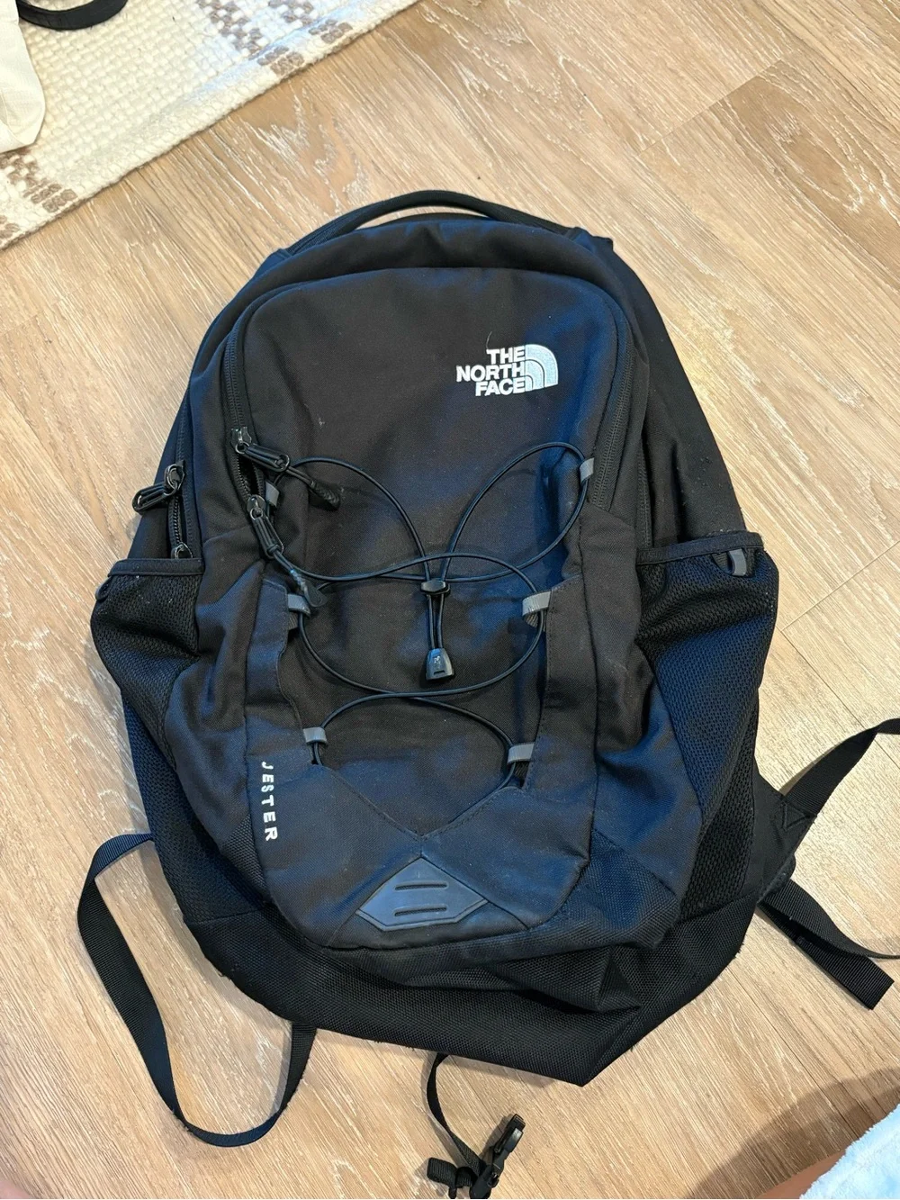 The North Face Black Jester Backpack with Front Bungee